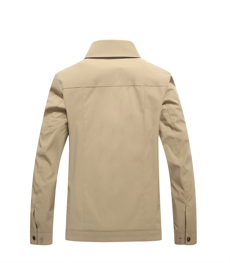 Thickened Middle-Aged And Elderly Men's Jacket Fit Lapel