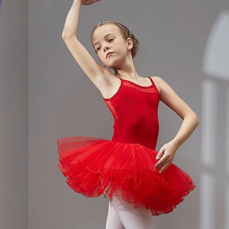 Dance Clothes Women's Short-sleeved Exercises Toddlers And Children's Ballet Skirts