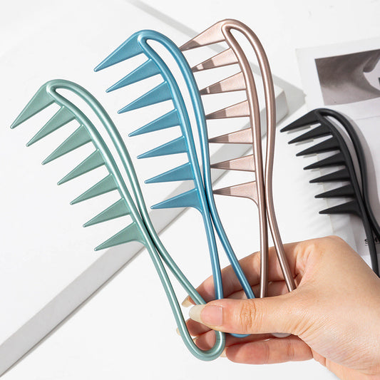Wide-tooth Comb Hair Retro Back Curly Hair Comb For Greasy Hair Plastic Hairbrush