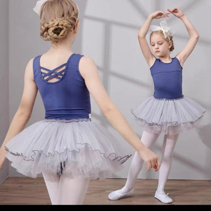 Dance Clothes Women's Short-sleeved Exercises Toddlers And Children's Ballet Skirts