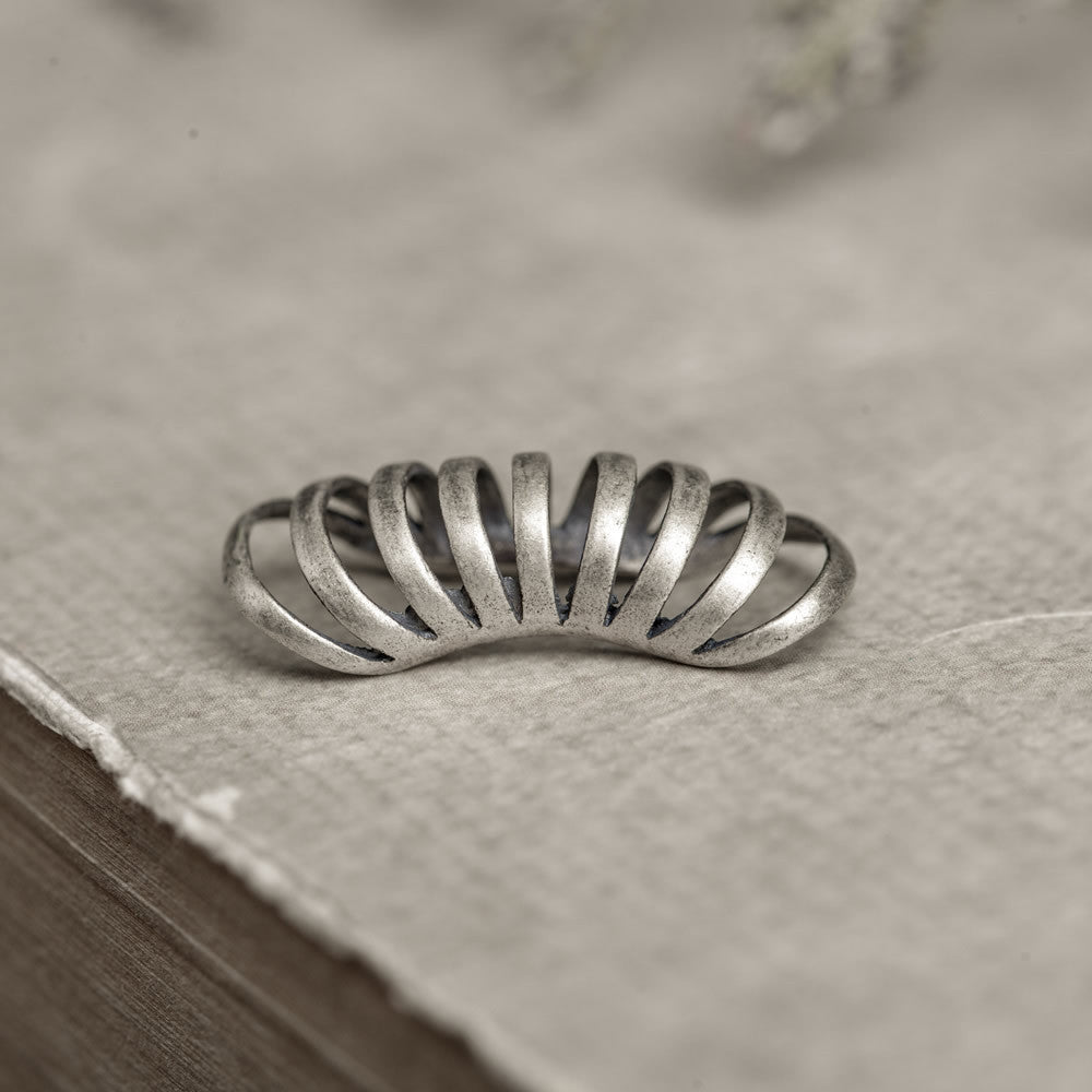 Dark Night 925 Sterling Silver Ring Non-Piercing Earring