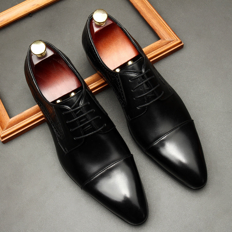Men's Shoes Summer Leather Shoes Men's Casual Business Formal Wear Success