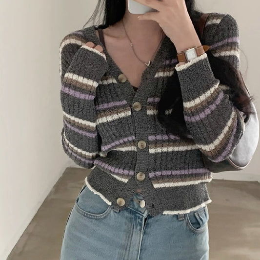 Fashionable Thin Knitted Cardigan Coat For Women