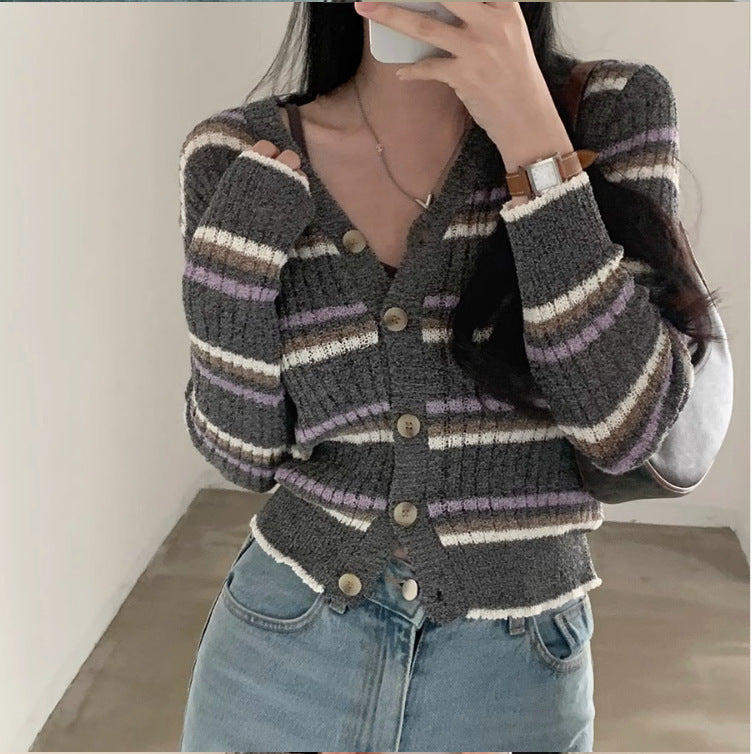 Fashionable Thin Knitted Cardigan Coat For Women