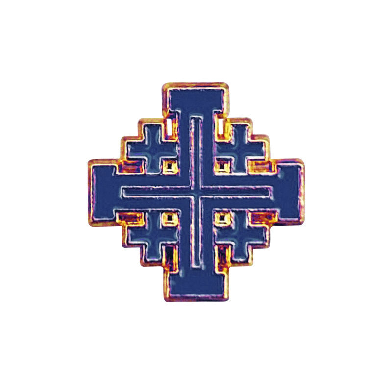 Blessing Brooch Badge Jerusalem Cross