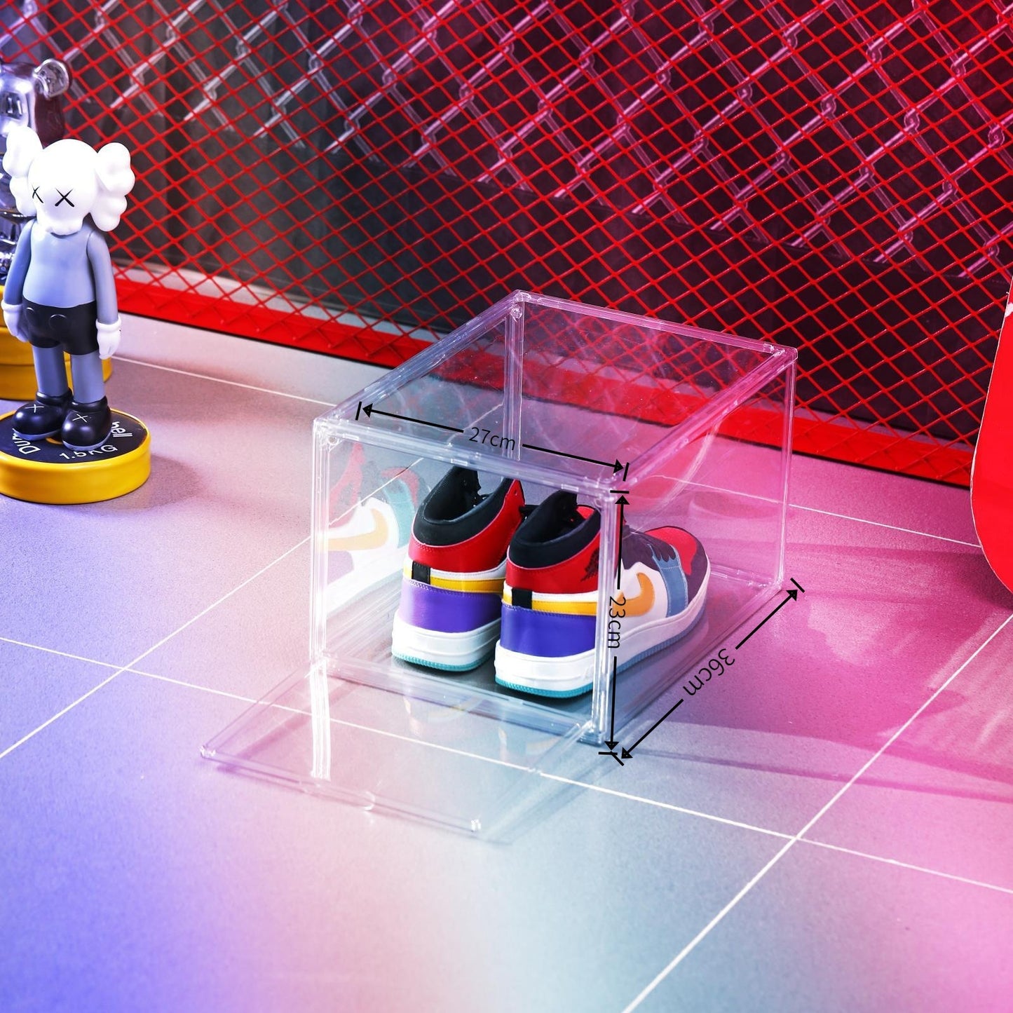 Large Transparent Shoe Box, Acrylic Shoe Box With Lid, Magnetic Side Door, Shoe Storage Box, Shoe Box