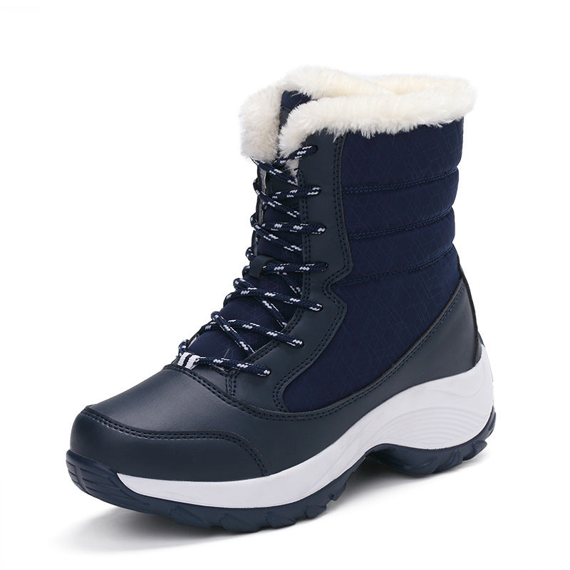 Platform Shoes Boots Women Winter Shoes Genuine Leather