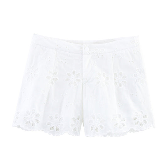Summer Fashion Low Waist Embroidered Women's Shorts