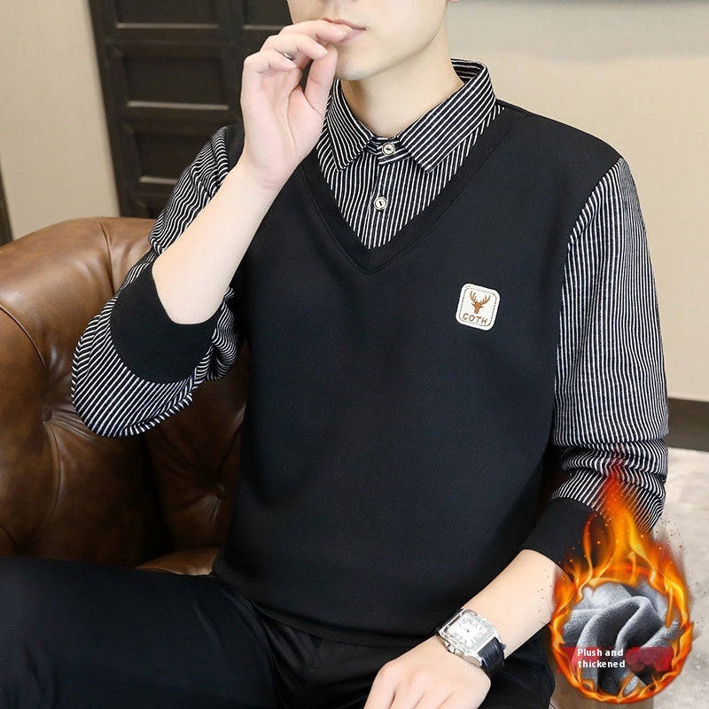 Men's Business Casual All-match Shirt Inner Wear Sweater