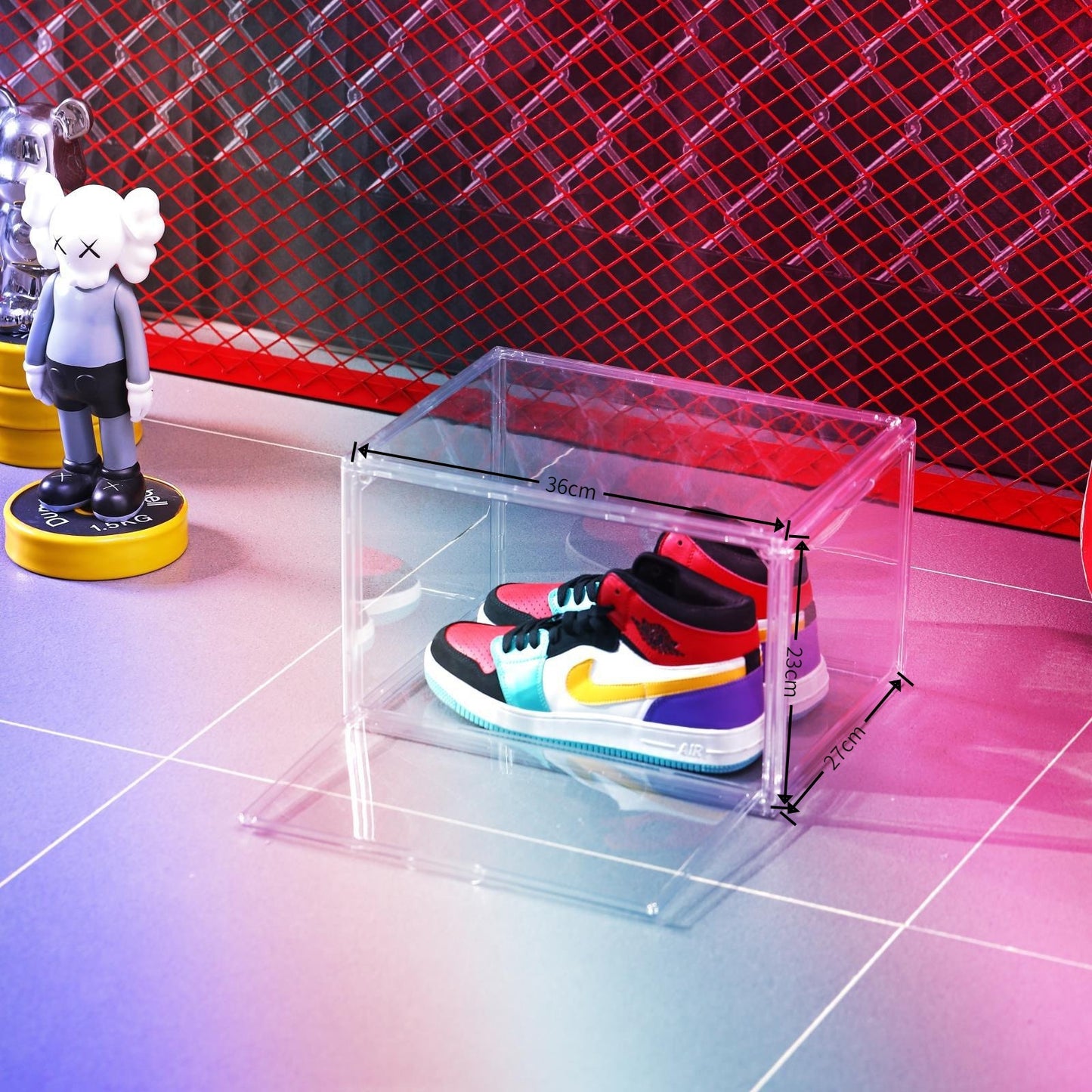 Large Transparent Shoe Box, Acrylic Shoe Box With Lid, Magnetic Side Door, Shoe Storage Box, Shoe Box
