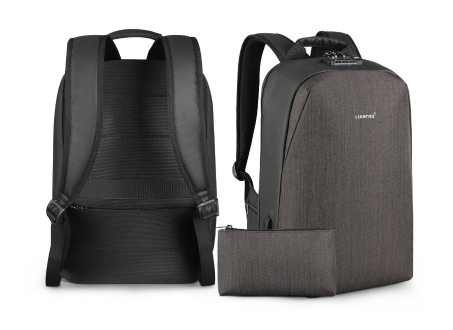 Business men and women leisure travel backpack