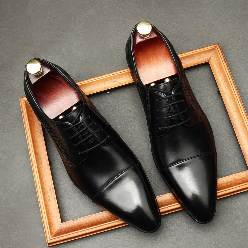 Men's Shoes Summer Leather Shoes Men's Casual Business Formal Wear Success