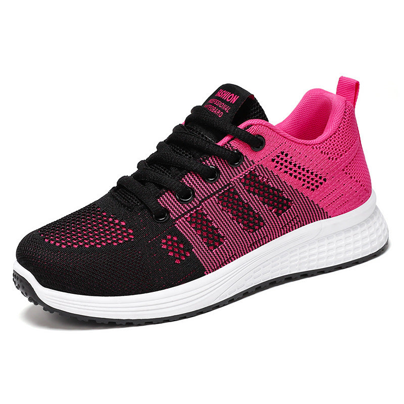 Running Shoes Women's Casual Soft Bottom Breathable Comfortable Fly-knit Sneakers