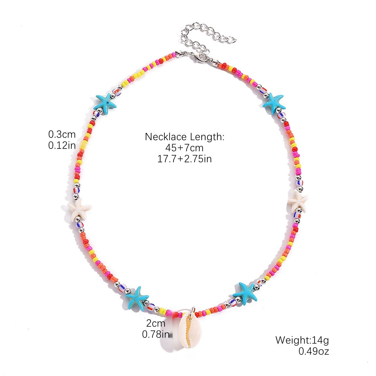 European And American Beaded Necklace Holiday Conch Fashion
