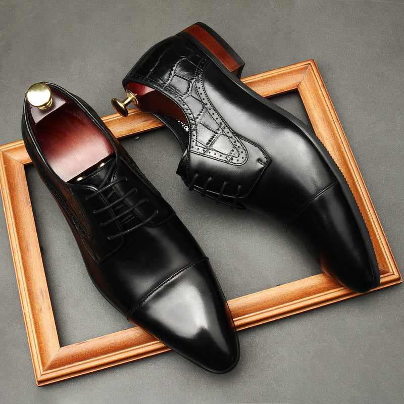 Men's Shoes Summer Leather Shoes Men's Casual Business Formal Wear Success