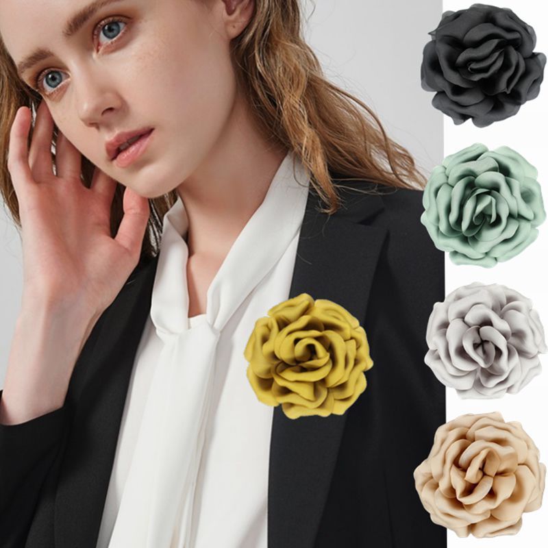 Elegant Business Suit Accessories Big Flower Sweater Brooch