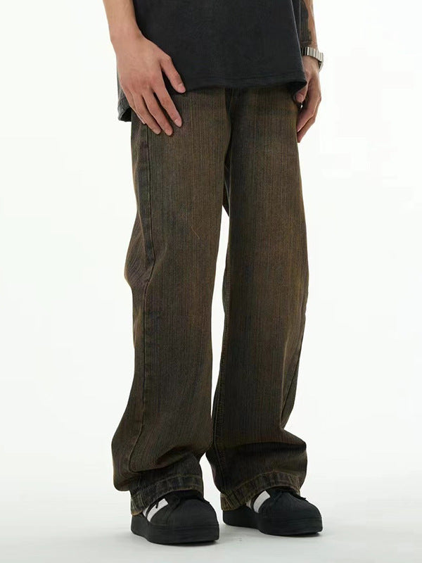 Fashion American Loose-fitting Wide-leg Trousers Men