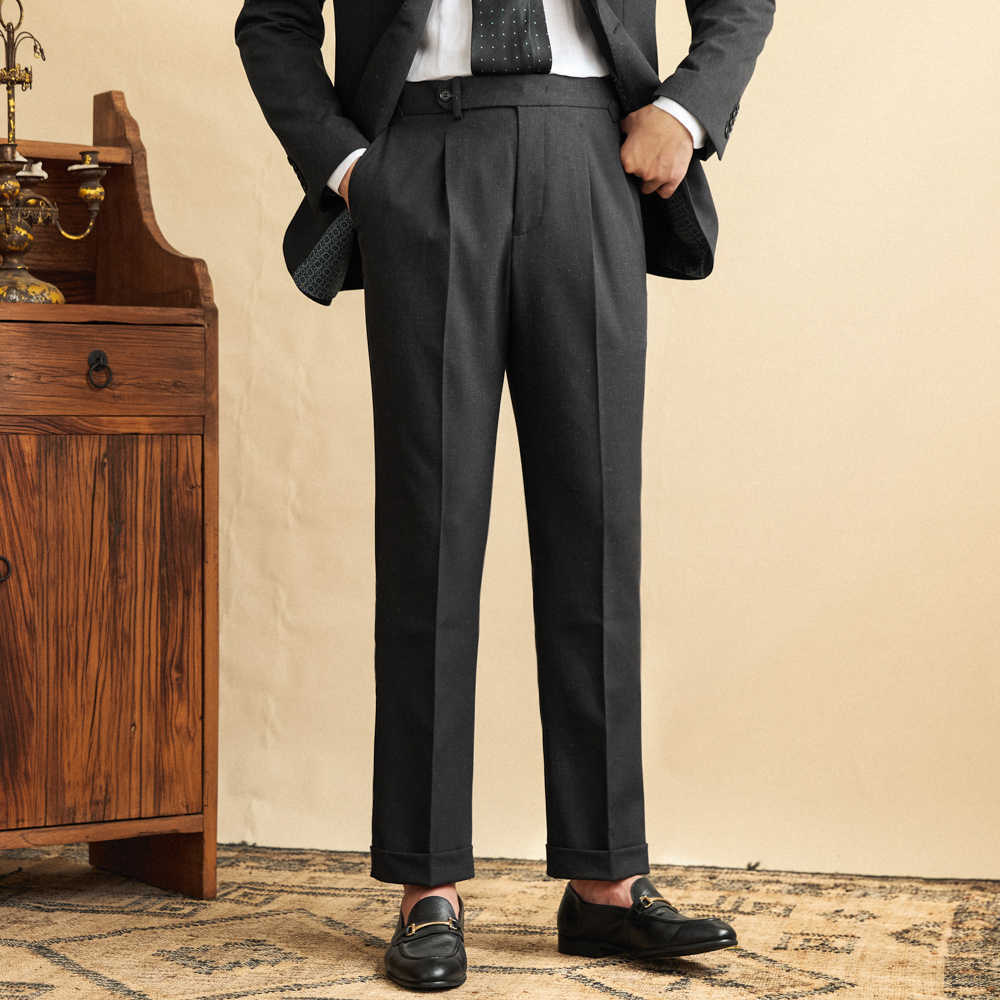 Casual High-waisted Trousers Linen Breathable High Pants