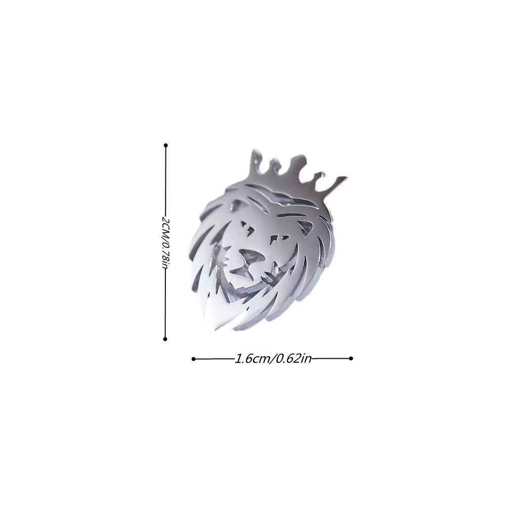 Little Lion Coffee Cup Apple Shape Badge Suit Accessories Creative Men's Brooch
