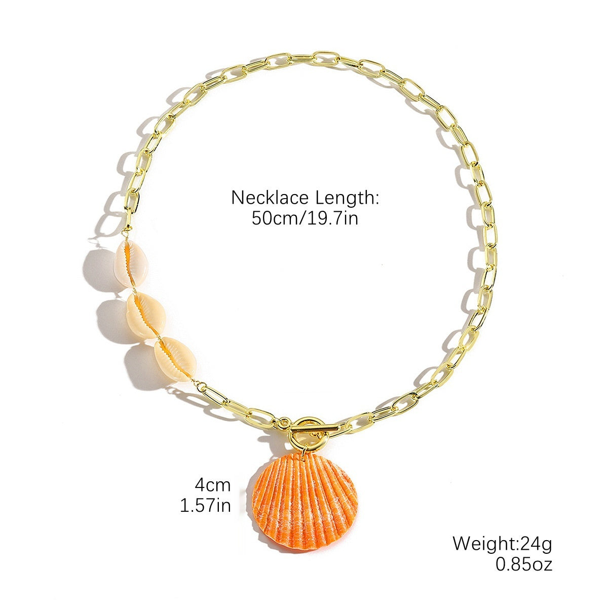 European And American Beaded Necklace Holiday Conch Fashion