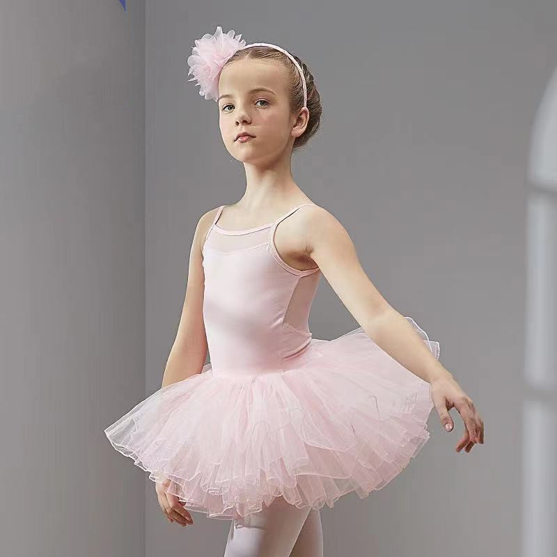 Dance Clothes Women's Short-sleeved Exercises Toddlers And Children's Ballet Skirts