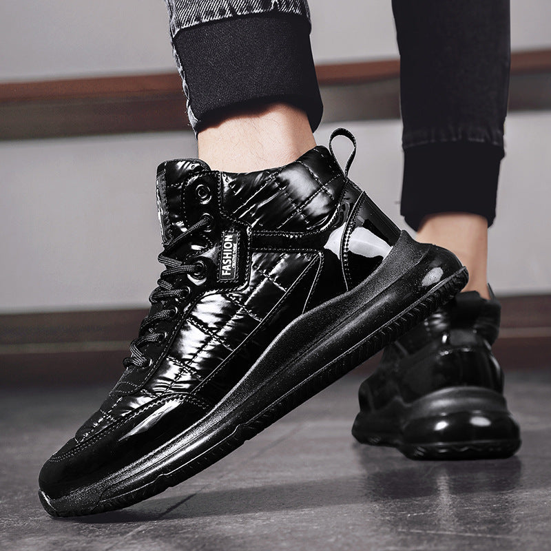 Winter Fleece-lined Warm Middle High Top Sneakers Men