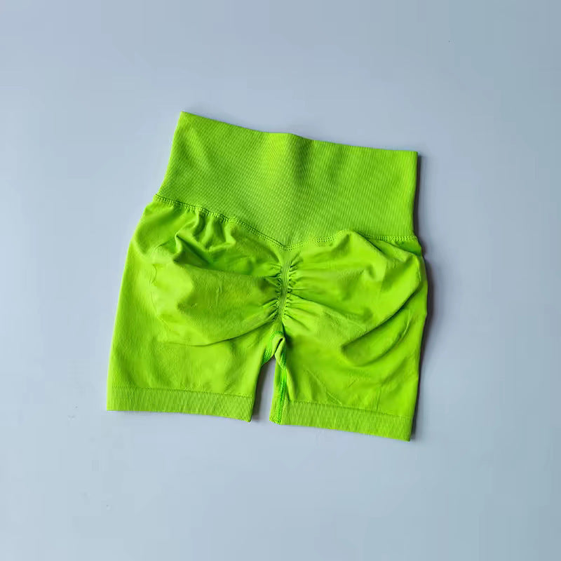 High Waist Stretch Breathable Quick-drying Running Seamless Shorts Sports Yoga Shorts