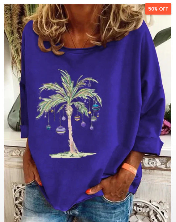 Women's Loose-fitting Thin Long Sleeve T-shirt