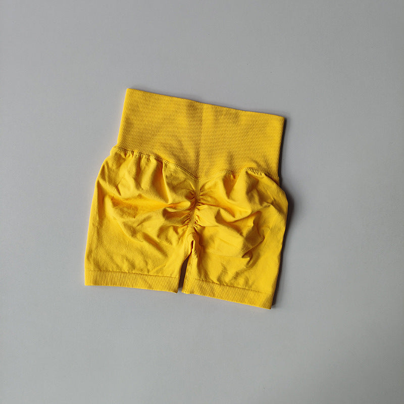High Waist Stretch Breathable Quick-drying Running Seamless Shorts Sports Yoga Shorts