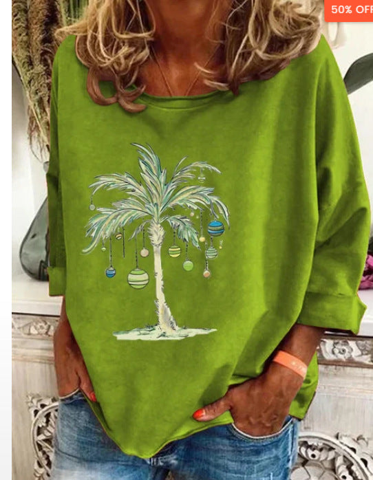 Women's Loose-fitting Thin Long Sleeve T-shirt