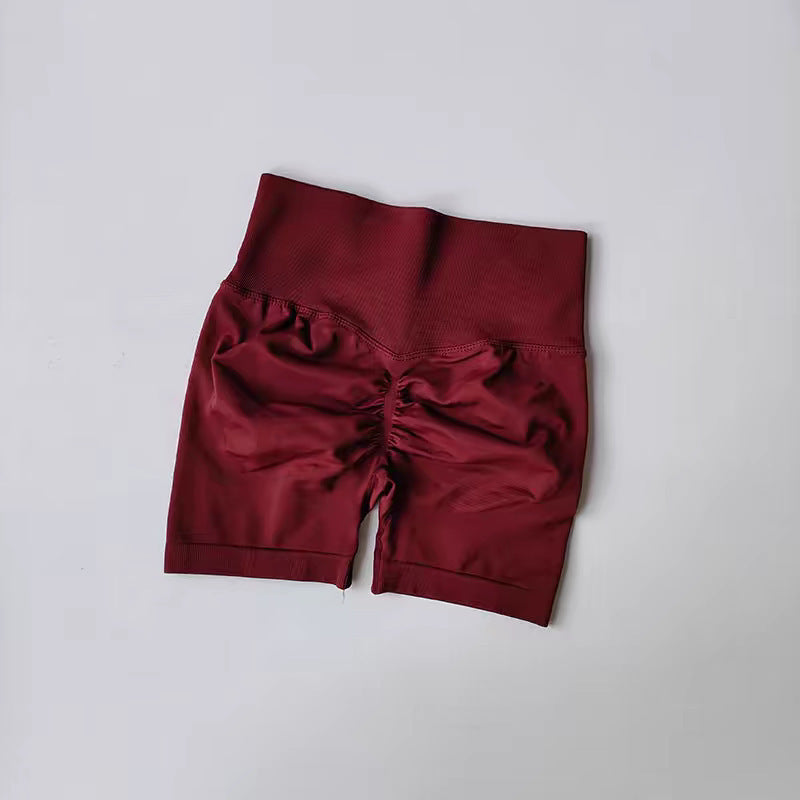 High Waist Stretch Breathable Quick-drying Running Seamless Shorts Sports Yoga Shorts