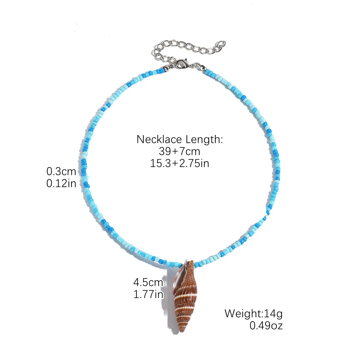 European And American Beaded Necklace Holiday Conch Fashion