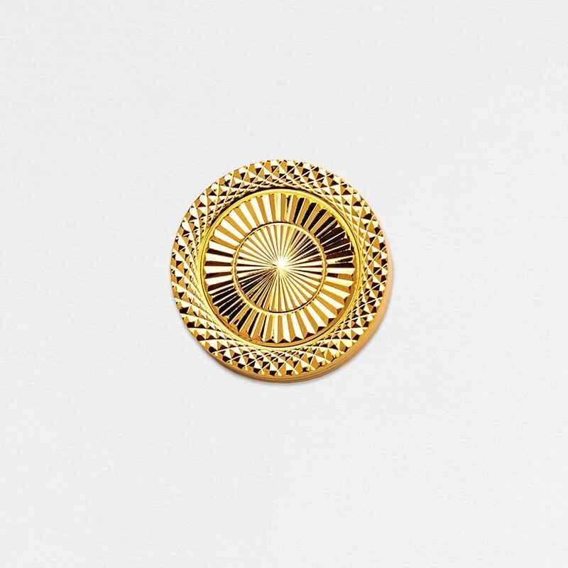 Round Embossed Metal Corsage Collar Buckle Butterfly Clasp Brooch