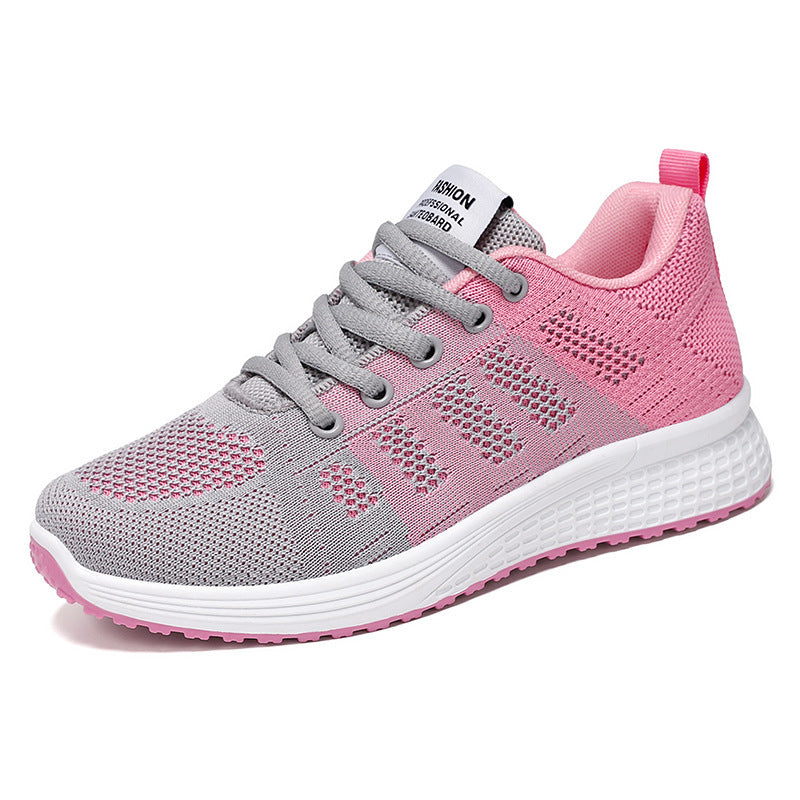 Running Shoes Women's Casual Soft Bottom Breathable Comfortable Fly-knit Sneakers
