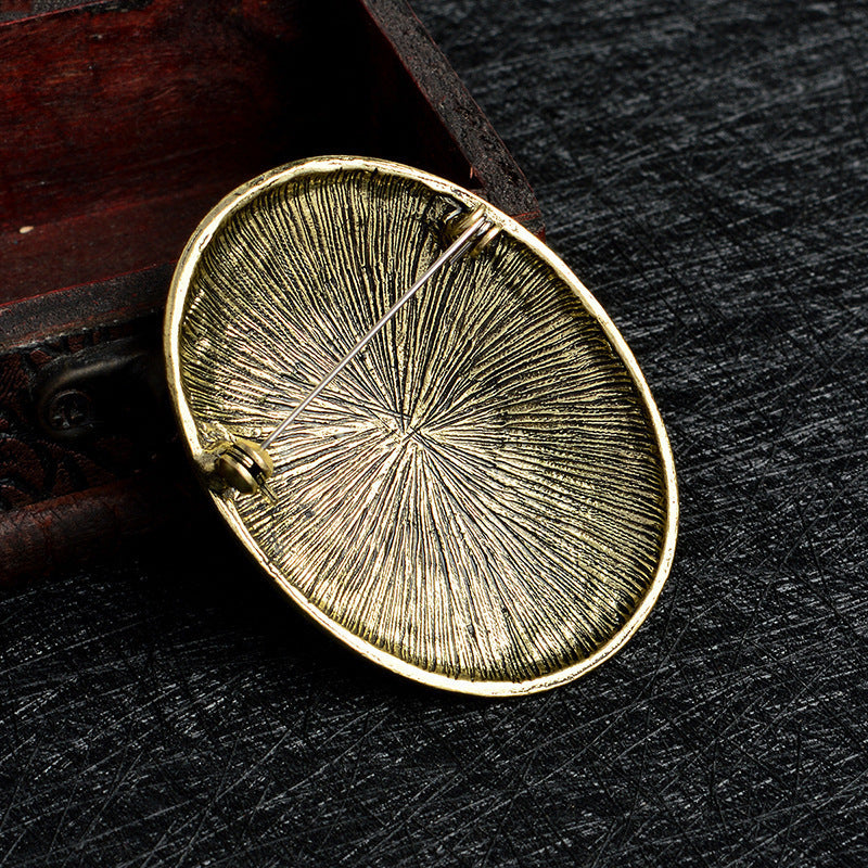 Nordic Vikings Wolf Pattern Herringbone Pattern Brooch
