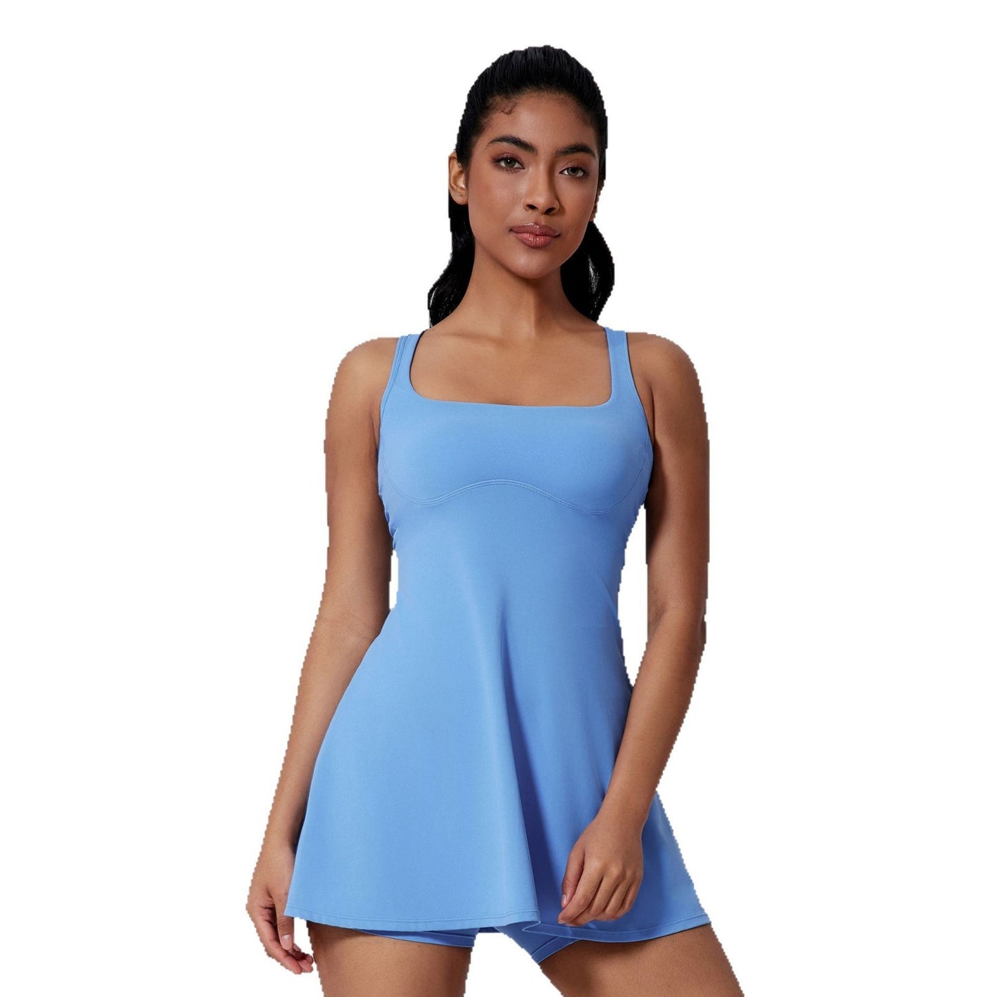 Anti-exposure Base Outdoor Running Fitness Two-piece Set Nude Feel Sports Dress