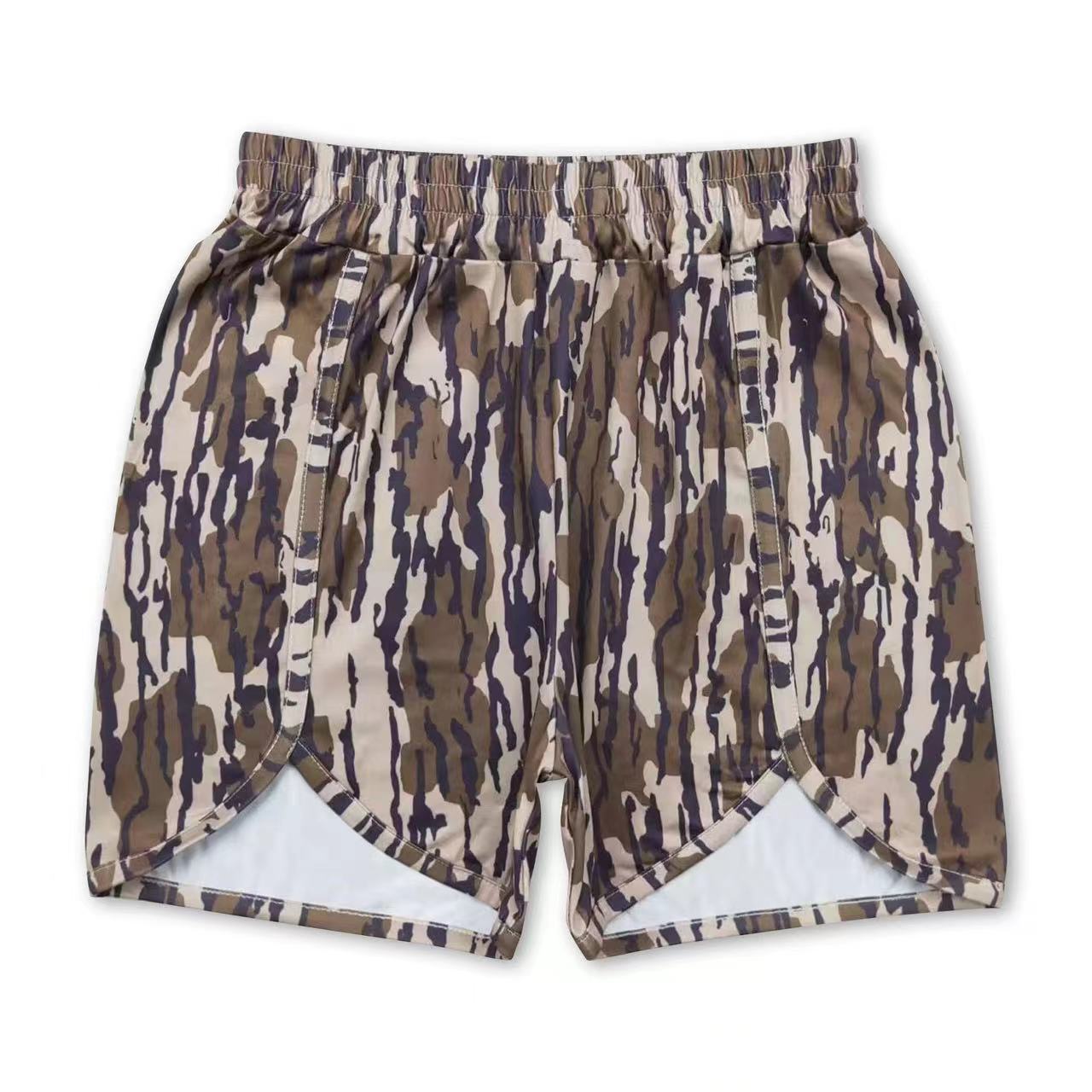 Women's Camouflage Boxer High Waist Shorts