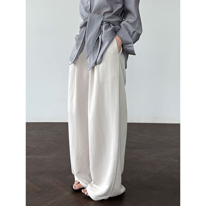 Simple Comfortable Yamamoto High Waist Wide Leg Trousers