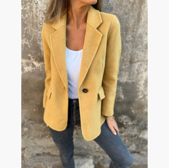 Fashion Personality Female Casual Woolen Blazer