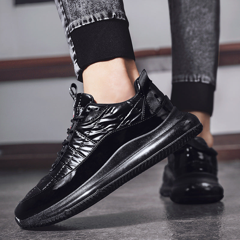 Winter Fleece-lined Warm Middle High Top Sneakers Men