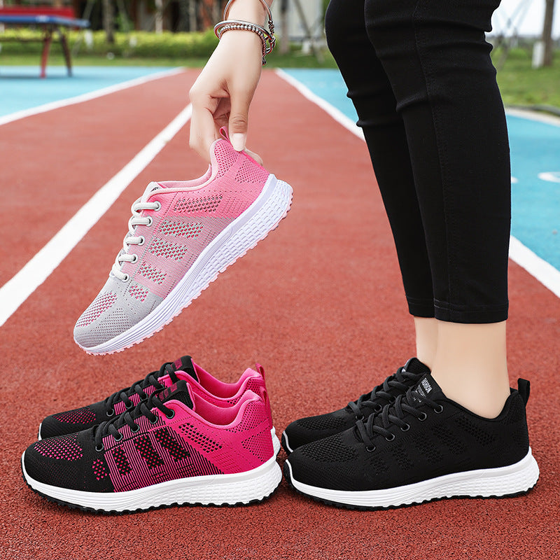 Running Shoes Women's Casual Soft Bottom Breathable Comfortable Fly-knit Sneakers