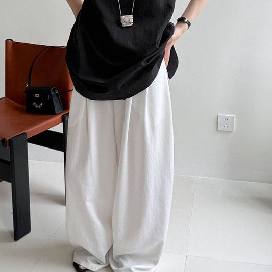 Simple Comfortable Yamamoto High Waist Wide Leg Trousers