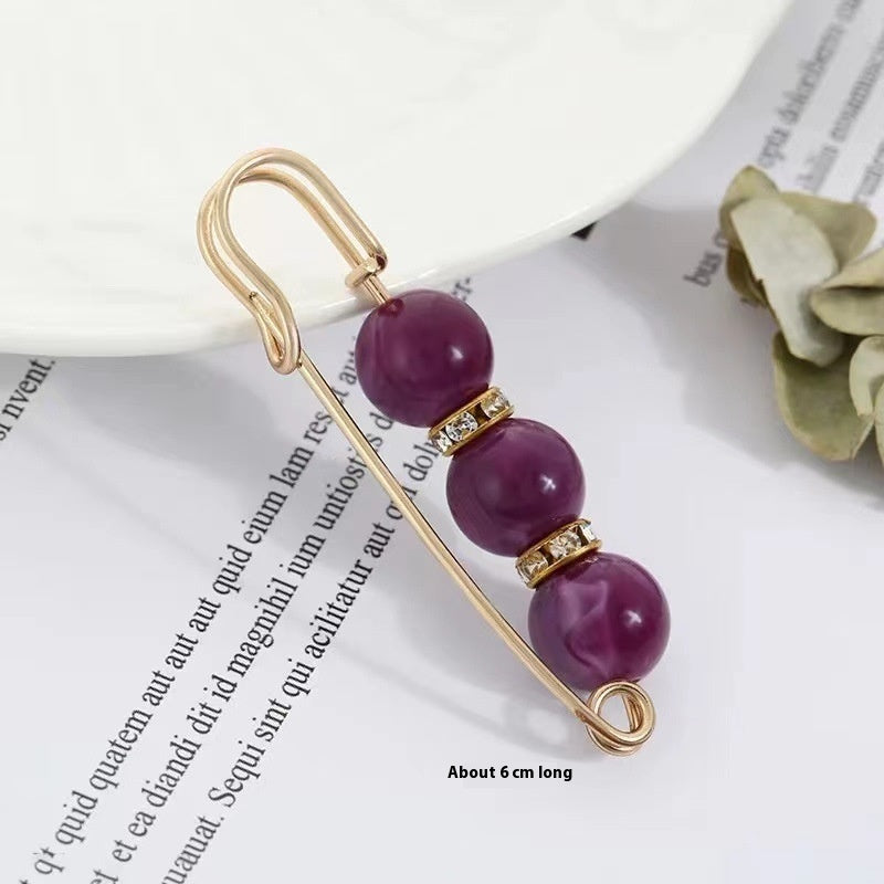 Fixed Waist Women's Pants Brooch Accessory