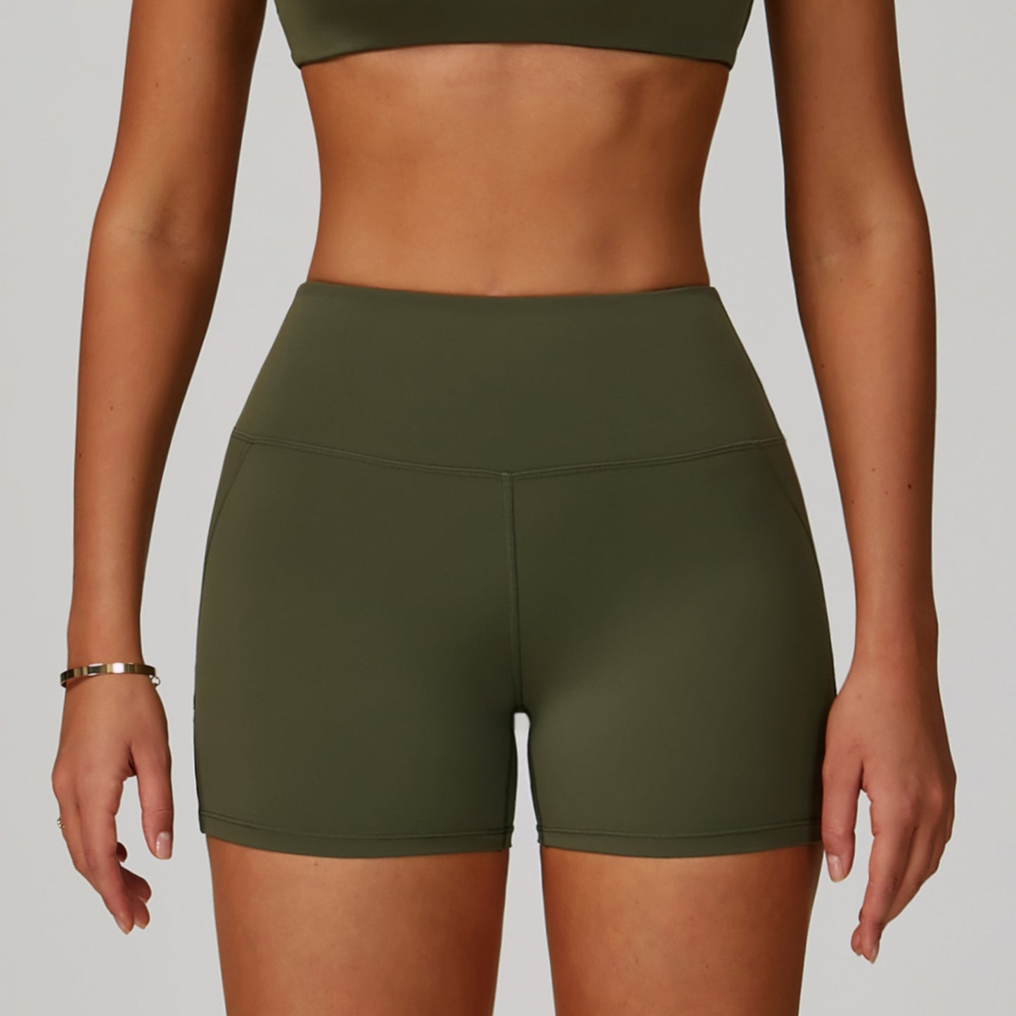 Quick-dry Hip Raise Belly Wrap Outdoor Running Sports And Fitness Shorts 3091