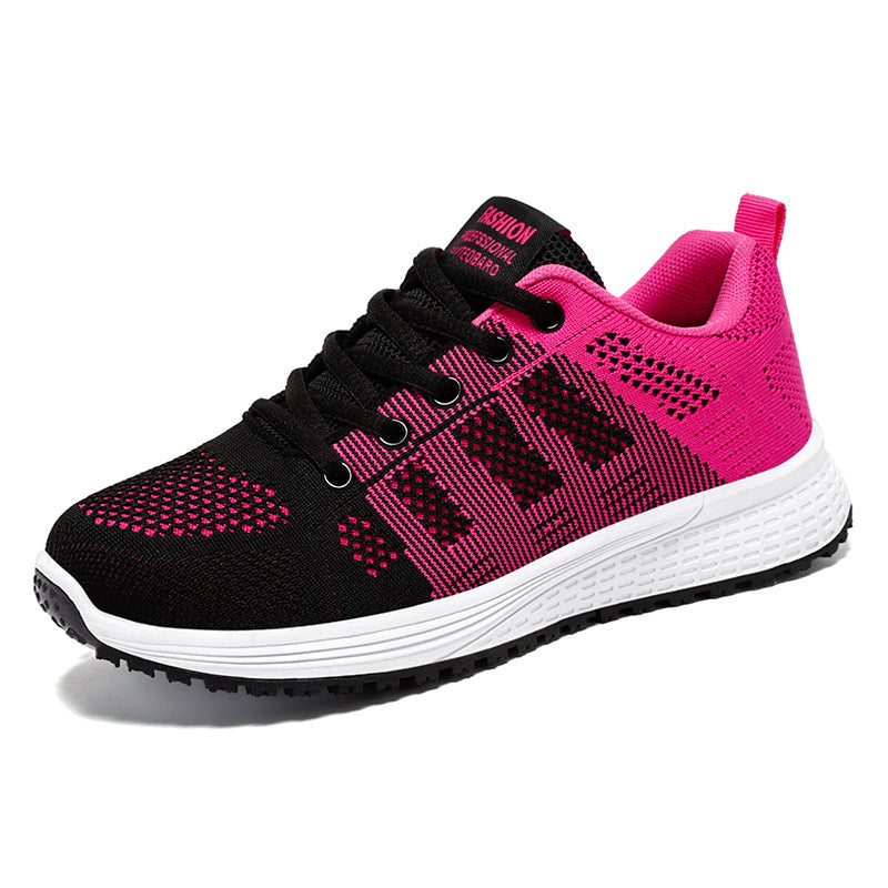 Running Shoes Women's Casual Soft Bottom Breathable Comfortable Fly-knit Sneakers