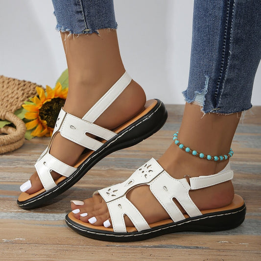 Platform Wedge Velcro Buckle Sandals