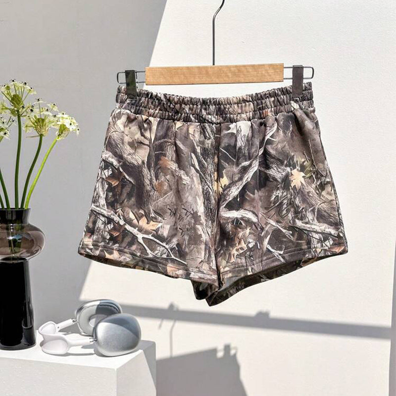 Floral Shorts Stretch Milk Silk Beach Hot Pants