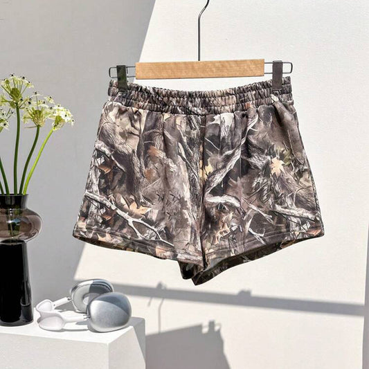 Floral Shorts Stretch Milk Silk Beach Hot Pants