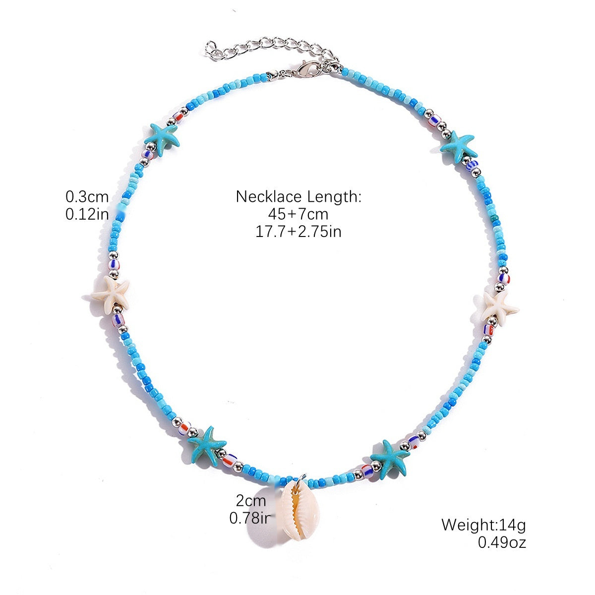 European And American Beaded Necklace Holiday Conch Fashion