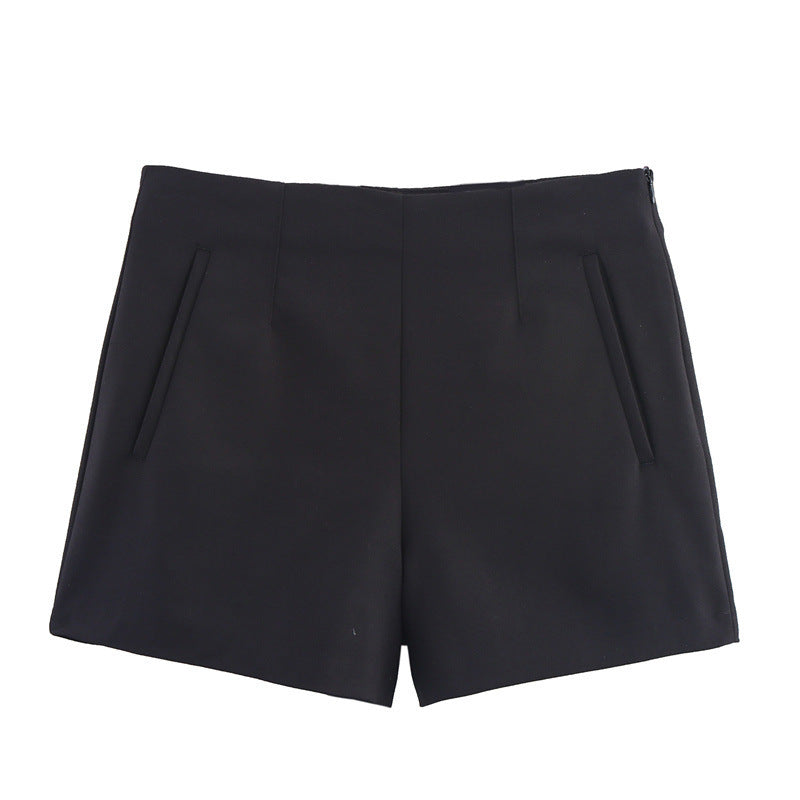 Initial Color High High Waist Casual Loose Shorts